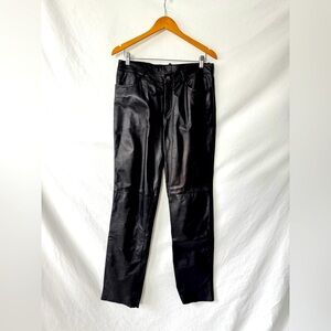 Vintage 90s Siena Studio Black Leather Pants